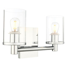 Load image into Gallery viewer, Chrome Vintage Industrial Two-Bulb Wall Sconce
