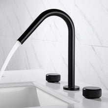 Load image into Gallery viewer, Black Modern Double Handle Basin Faucet
