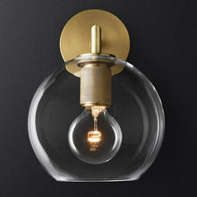 Load image into Gallery viewer, Designer Copper Wall Sconces Glass Globe
