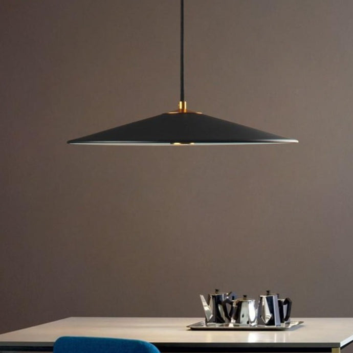 Ultra Modern, Black and Brass finish hanging Pendant Cafe Lamp