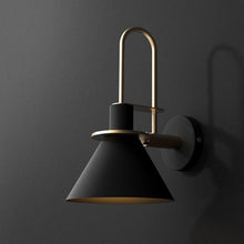 Load image into Gallery viewer, Salena modern wall sconce in black
