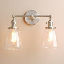Load image into Gallery viewer, Vintage Farmhouse Brushed Nickel Wall Light

