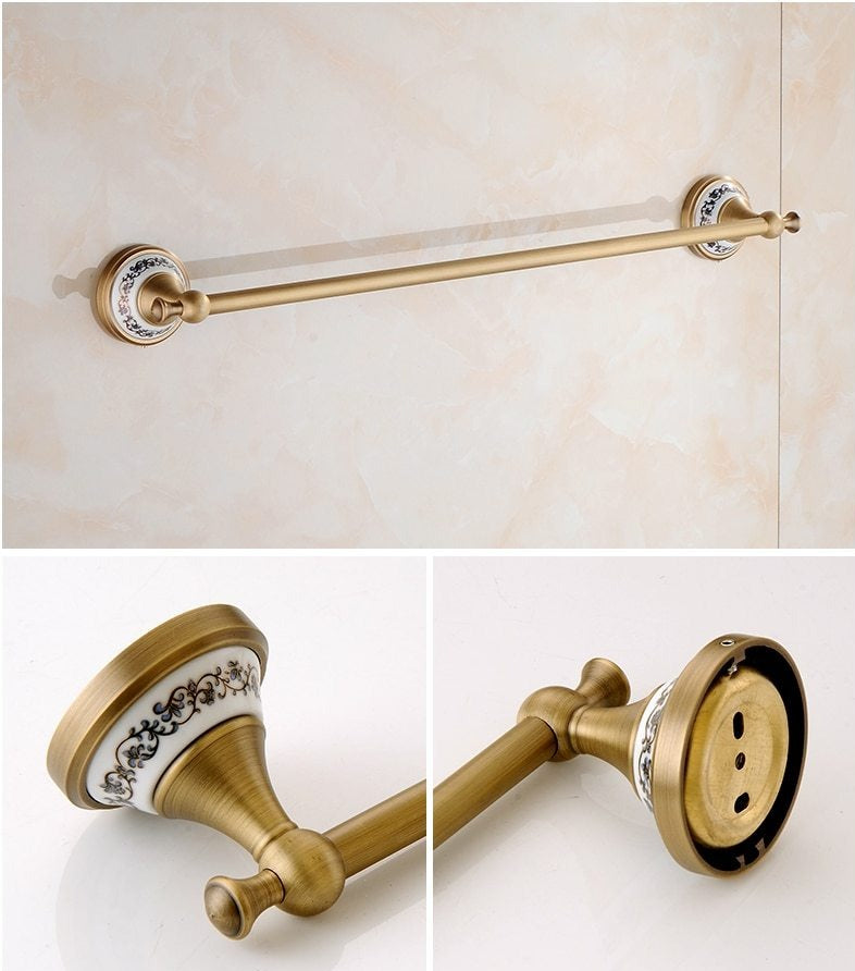 Antique Brass Bathroom Hardware Set – Focal Decor