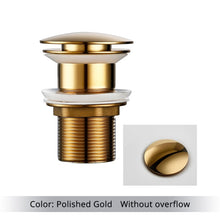 Load image into Gallery viewer, Polished Brass Bathroom Sink Drains
