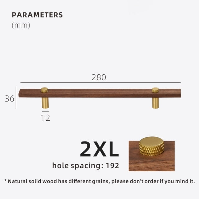 Savagrow 10-Pack Walnut Wood Cabinet Pulls - 3.78" Hole Center, Solid Wood Handles - View #5