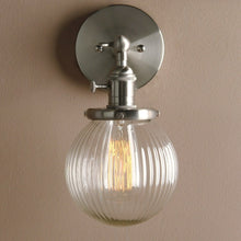 Load image into Gallery viewer, Farmhouse rustic glass globe wall lighting
