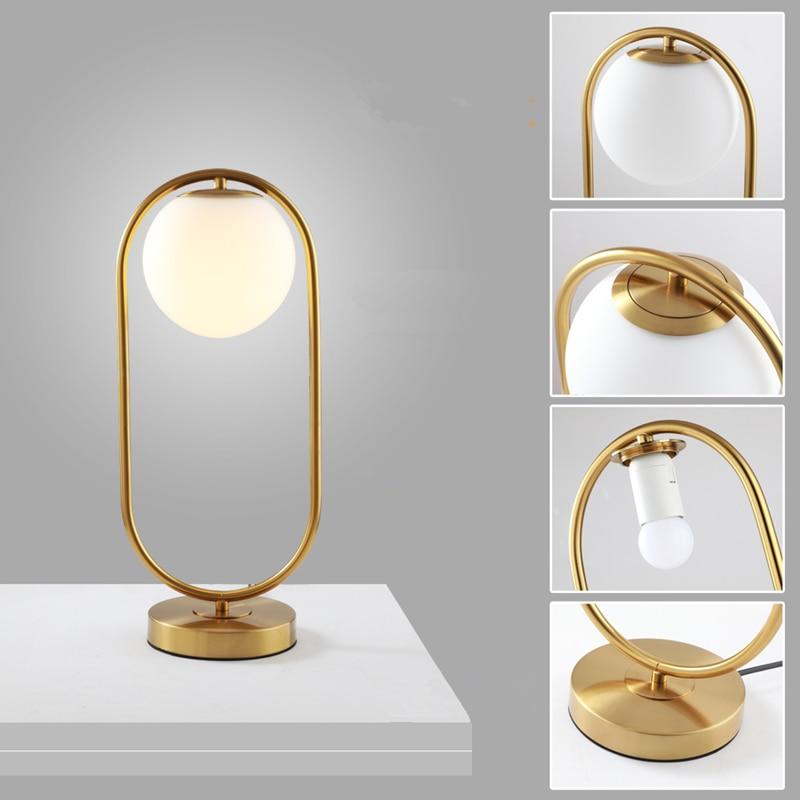 Modern Glass Globe Table Lamp