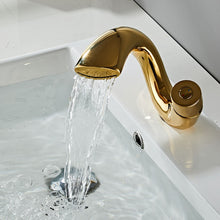 Load image into Gallery viewer, Polished gold modern curved bathroom faucet
