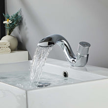 Load image into Gallery viewer, modern chrome curved bathroom faucet
