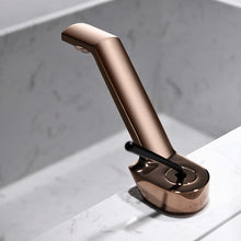 Load image into Gallery viewer, Modern single handle bathroom faucet in rose gold
