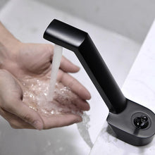 Load image into Gallery viewer, Black single handle bathroom faucet
