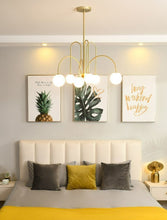 Load image into Gallery viewer, Gold Modern Multi-Bulb Chandelier for Master Bedroom
