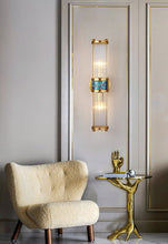Load image into Gallery viewer, Two-bulb glass wall sconce
