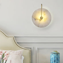 Load image into Gallery viewer, Modern White Marble Wall Sconce for bedsides and hallways
