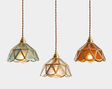 Load image into Gallery viewer, Modern Copper Vintage Stained Glass Pendant Lights
