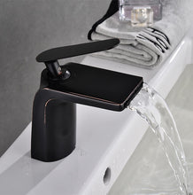 Load image into Gallery viewer, Classic Waterfall Bathroom Faucet in Black
