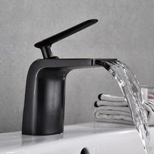 Load image into Gallery viewer, Black and Bronze Classic Waterfall Bathroom Faucet
