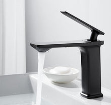 Load image into Gallery viewer, Black modern bathroom faucet
