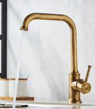 Load image into Gallery viewer, modern brass kitchen faucet
