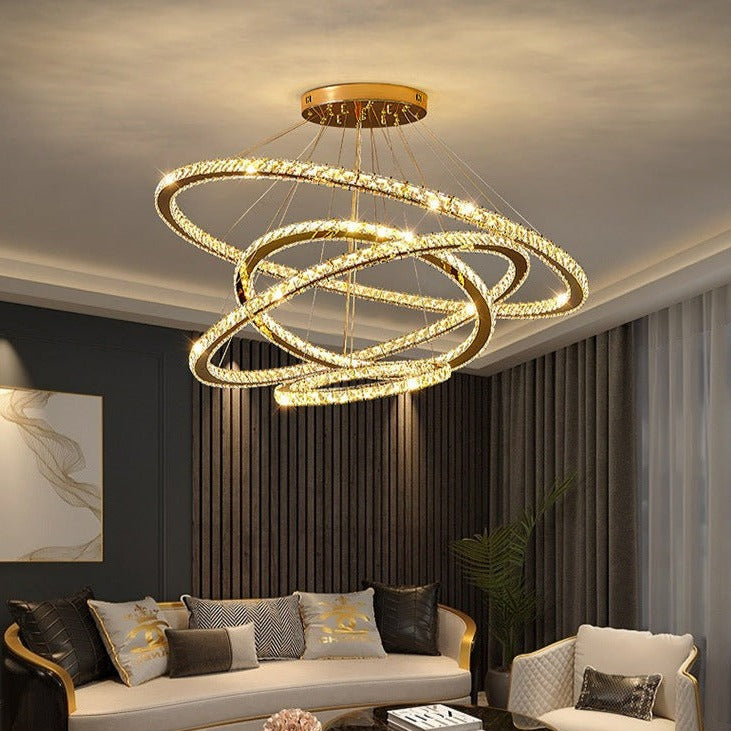 Luxury crystal ring chandelier home lighting décor ceiling lights – La  Moderno