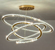 Load image into Gallery viewer, Glass Crystal Ring Chandelier
