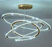 Load image into Gallery viewer, Glass Crystal Ring Chandelier
