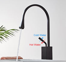 Load image into Gallery viewer, Matte black single handle bathroom faucet
