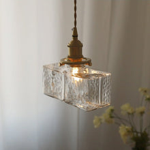 Load image into Gallery viewer, Vintage glass kitchen pendant light

