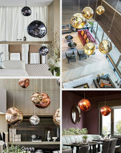 Load image into Gallery viewer, warped glass pendant lights for kitchens
