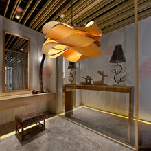 Load image into Gallery viewer, Modern Shaved Wood Pendant Lights
