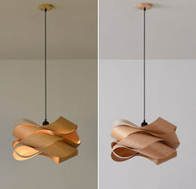 Load image into Gallery viewer, Modern Shaved Wood Pendant Lights
