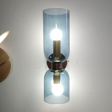 Load image into Gallery viewer, Blue wall sconce for entryways
