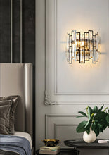Load image into Gallery viewer, Luxury glass wall sconce for bedsides
