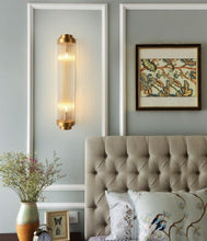 Load image into Gallery viewer, Fluted Glass Wall Sconce
