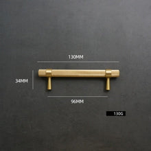 Load image into Gallery viewer, Modern Textured Brass Cabinet and Drawer Handles
