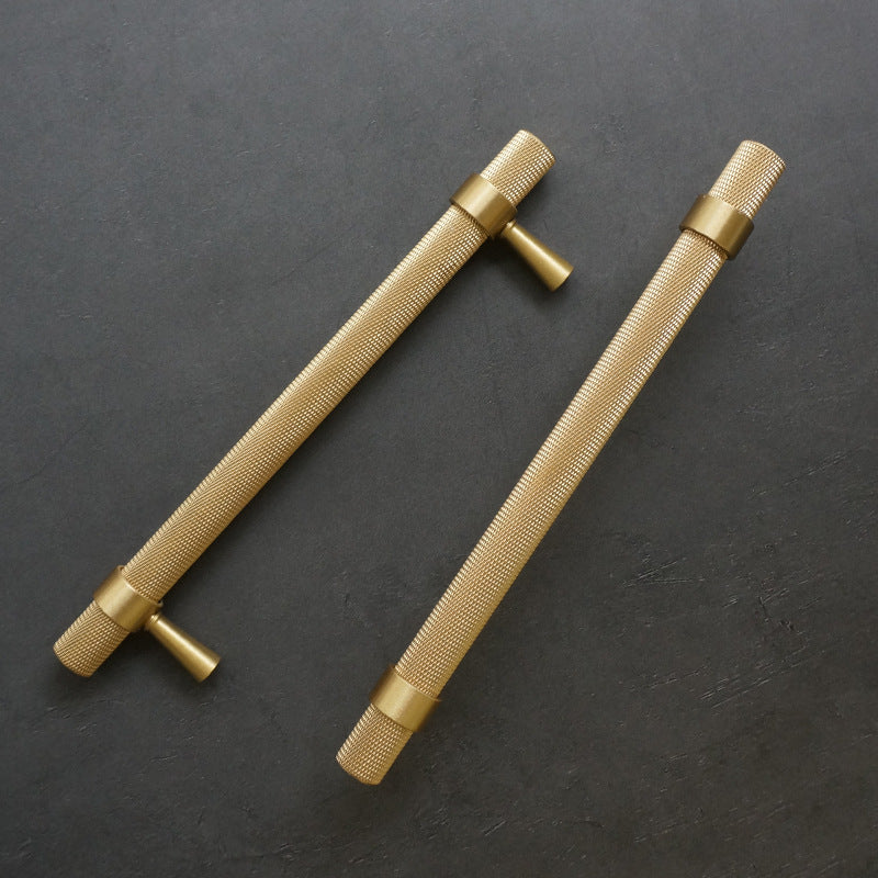 Golden Brushed Brass Cabinet Pulls Modern Solid Brass Drawer