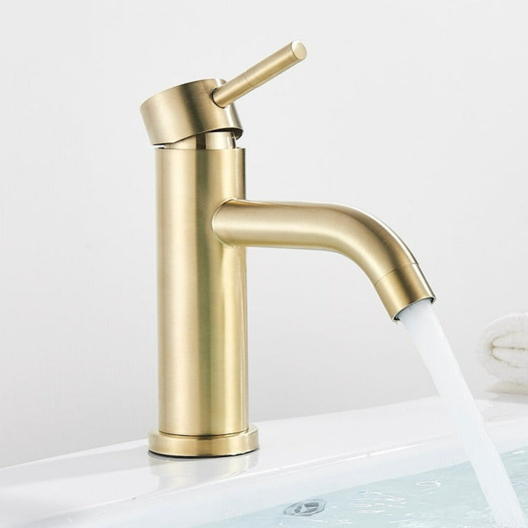 Modern Brushed Gold Bathroom Faucet