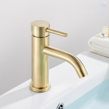 Load image into Gallery viewer, Gold Finish Modern Brushed Gold Bathroom Faucet
