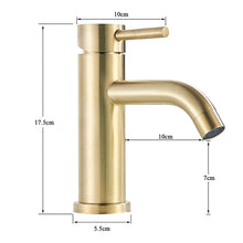Load image into Gallery viewer, Modern Brushed Gold Bathroom Faucet
