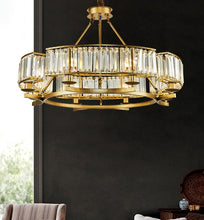 Load image into Gallery viewer, Large Multi-Bulb Glass Crystal Chandelier
