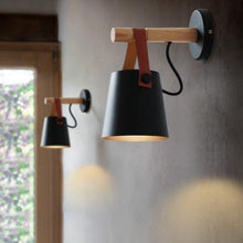 Load image into Gallery viewer, Wooden nordic hanging wall lamp
