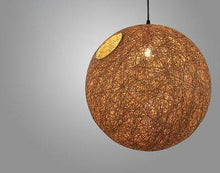Load image into Gallery viewer, brown wicker pendant light

