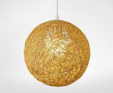 Load image into Gallery viewer, natural wicker pendant light
