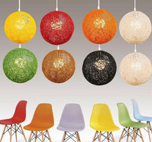 Load image into Gallery viewer, colorful wicker pendant lights
