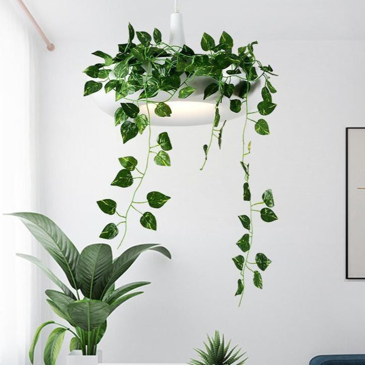 Circular Hanging Garden Plant LED Pendant Light