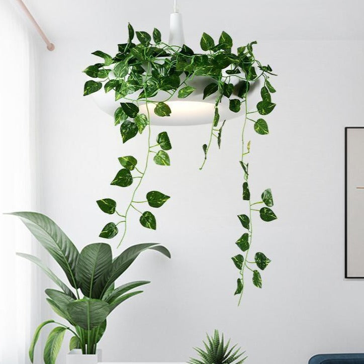 hanging plant lamp Hanging Garden Circular Planter Pendant Lamp – Focal Decor