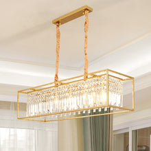 Load image into Gallery viewer, Modern Glass Crystal Chandelier for master bedroom
